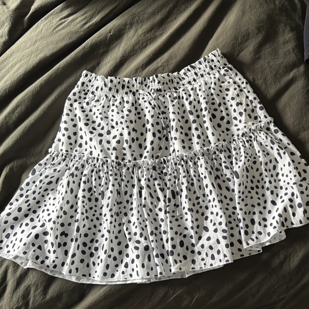 Polka Dot Skirt in Black and White